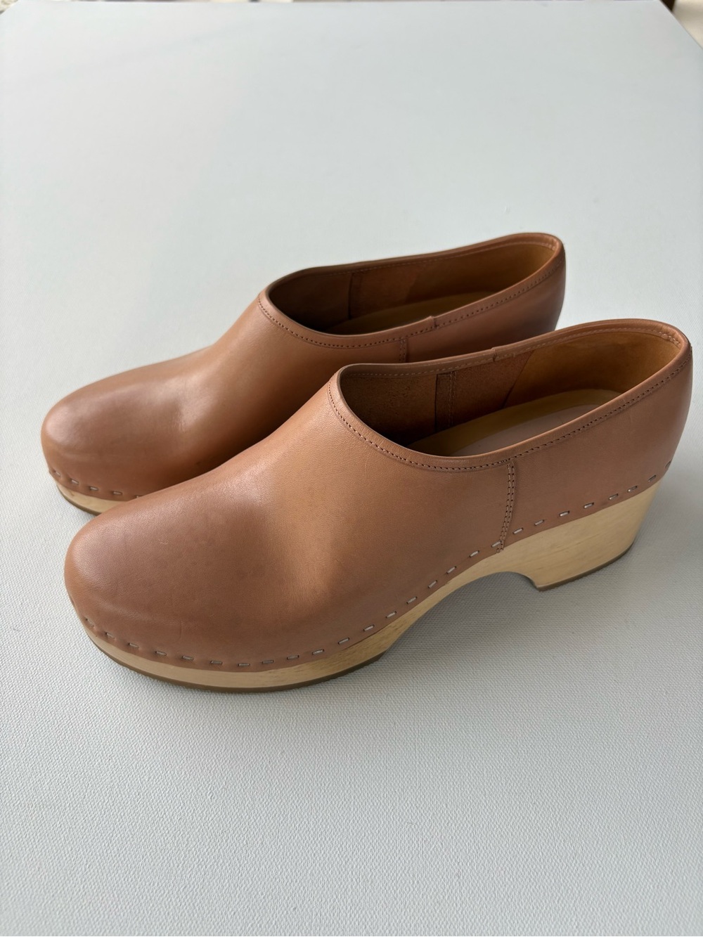 Loeffler Randall Tan Leather Clogs